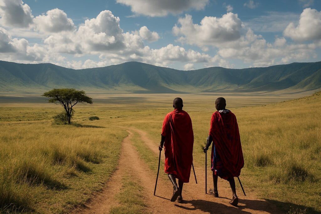 maasai inside crater